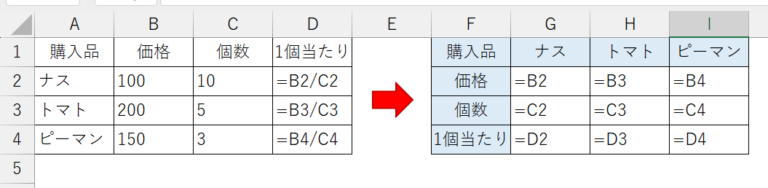 エクセル表データの行列(縦横)を関数で入れ替える3つの方法 | オフィスのQ&A